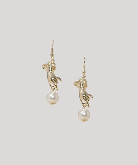 Brinco-Feminino-Folheado-Mao-com-Perola-Dourado-9966581-Dourado_1