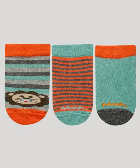 Kit-de-3-Meias-Infantil-Estampado-de-Leao-e-Listras-Cano-Medio-Multicor-9969974-Multicor_1 Kit-de-3-Meias-Infantil-Estampado-de-Leao-e-Listras-Cano-Medio-Multicor-9969974-Multicor_1