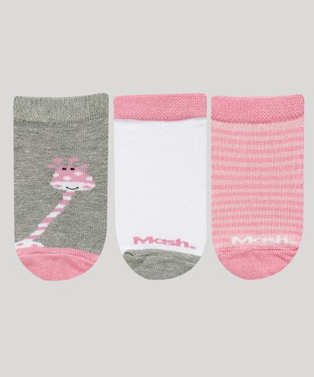 Kit-de-3-Meias-Infantil-Estampado-de-Girafa-e-Listras-Cano-Medio-Multicor-9969978-Multicor_1