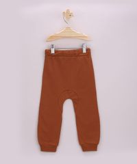Calca-de-Moletom-Infantil-Raposinha-com-Bolsos-Marrom-9790373-Marrom_2