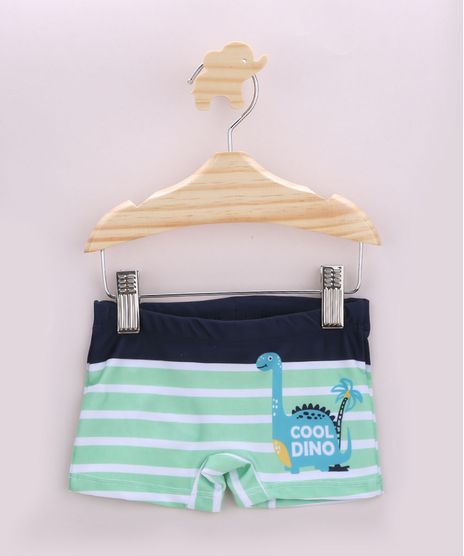 Sunga-Infantil-Boxer-Dinossauro-Listrada-com-Protecao-UV50--Multicor-9902369-Multicor_1