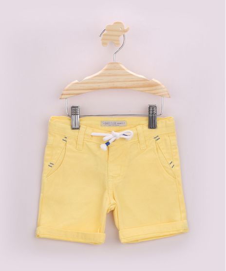 Short-de-Sarja-Infantil-com-Bolsos-Amarelo-9953489-Amarelo_1