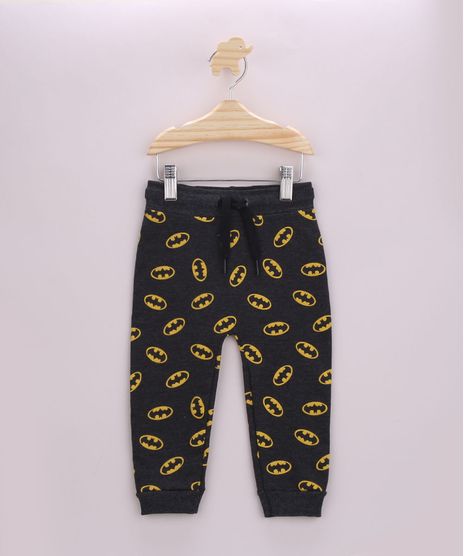 Calca-de-Moletom-Infantil-Batman-Estampada-com-Cordao-Cinza-Mescla-Escuro-9957229-Cinza_Mescla_Escuro_1