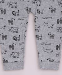 Calca-de-Moletom-Infantil-Estampada-de-Bichinhos-com-Cordao-Cinza-Mescla-9957233-Cinza_Mescla_3