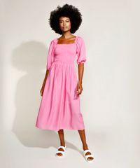 Vestido-Feminino-Mindset-Midi-com-Lastex-Manga-Bufante-Rosa-9967293-Rosa_1