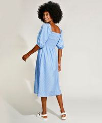 Vestido-Feminino-Mindset-Midi-Estampado-Xadrez-Vichy-com-Lastex-Manga-Bufante-Azul-Claro-9967303-Azul_Claro_2