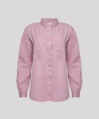 Camisa-de-Sarja-Feminina-Mindset-Ampla-com-Bolsos-Manga-Longa-Rosa-Claro-9969108-Rosa_Claro_5