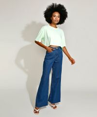 T-Shirt-Feminina-Mindset-Oversized-Cropped-Manga-Curta-Decote-Redondo-Verde-Claro-9969059-Verde_Claro_3