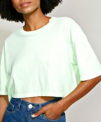 T-Shirt-Feminina-Mindset-Oversized-Cropped-Manga-Curta-Decote-Redondo-Verde-Claro-9969059-Verde_Claro_4