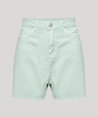 Short-de-Sarja-Feminino-Mindset-Cintura-Alta-com-Fenda-e-Barra-a-Fio-Verde-Claro-9967307-Verde_Claro_5