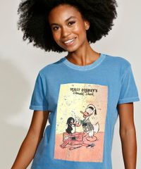 T-Shirt-Feminina-Mindset-Pato-Donald-Manga-Curta-Decote-Redondo-Azul-9969392-Azul_2