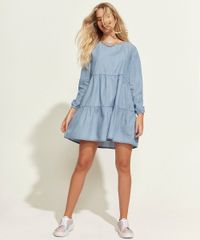 Vestido-Jeans-Feminino-Curto-com-Recortes-Manga-Longa-Azul-Medio-9963948-Azul_Medio_3