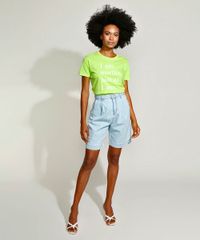 T-Shirt-Feminina-Mindset--I-am-Worthy--Manga-Curta-Decote-Redondo-Verde-Claro-9971089-Verde_Claro_3