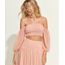 Blusa-Feminina-Cropped-Ombro-a-Ombro-Estampada-Xadrez-Vichy-Manga-Bufante-Laranja-9965183-Laranja_1