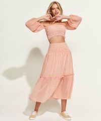 Blusa-Feminina-Cropped-Ombro-a-Ombro-Estampada-Xadrez-Vichy-Manga-Bufante-Laranja-9965183-Laranja_3