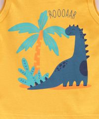 Regata-Infantil-Dinossauro-com-Botoes-Mostarda-9958279-Mostarda_2