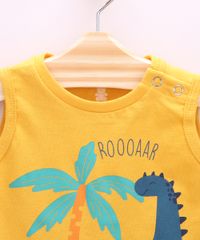 Regata-Infantil-Dinossauro-com-Botoes-Mostarda-9958279-Mostarda_4