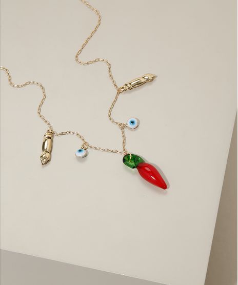 Colar-Feminino-Folheado-com-Pingentes-Olho-Grego-e-Pimenta-Dourado-9964174-Dourado_1