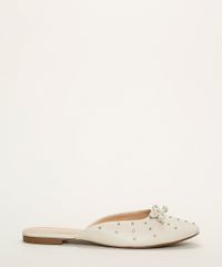 Mule-Feminino-Via-Uno-com-Tachas-e-Laco-Bege-Claro-9963676-Bege_Claro_2