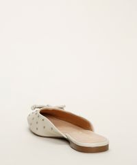 Mule-Feminino-Via-Uno-com-Tachas-e-Laco-Bege-Claro-9963676-Bege_Claro_3