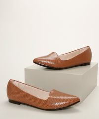 Sapatilha-Feminina-Moleca-Bico-Fino-Textura-de-Escamas-em-Verniz-Caramelo-9949560-Caramelo_1