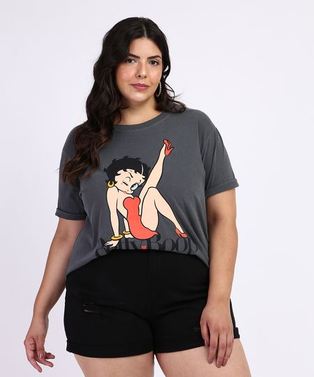 Blusa-Feminina-Betty-Boop-Plus-Size-Manga-Curta-Chumbo-9967443-Chumbo_1 Blusa-Feminina-Betty-Boop-Plus-Size-Manga-Curta-Chumbo-9967443-Chumbo_1