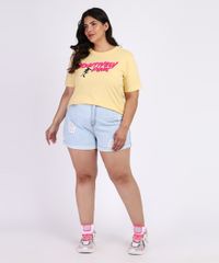 Blusa-Feminina-Plus-Size-A-Pantera-Cor-de-Rosa-Manga-Curta-Amarelo-Claro-9964394-Amarelo_Claro_3