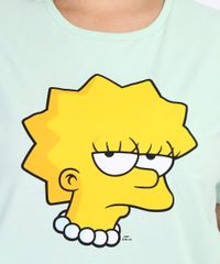 Blusa-Feminina-Plus-Size-Lisa-Os-Simpsons-Manga-Curta-Verde-Claro-9966789-Verde_Claro_2