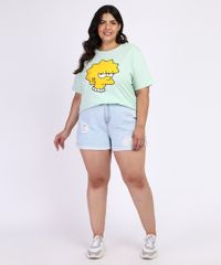 Blusa-Feminina-Plus-Size-Lisa-Os-Simpsons-Manga-Curta-Verde-Claro-9966789-Verde_Claro_3