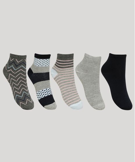 Kit-de-5-Meias-Feminino-Estampado-Listrado-e-Chevron-Cano-Medio-Multicor-9961848-Multicor_1
