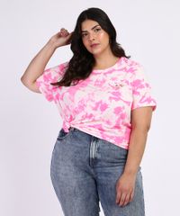 Blusa-Feminina-Plus-Size-A-Pantera-Cor-de-Rosa-Estampada-Tie-Dye-Manga-Curta-Multicor-9965069-Multicor_1