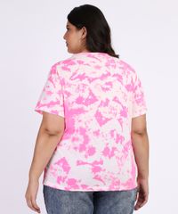 Blusa-Feminina-Plus-Size-A-Pantera-Cor-de-Rosa-Estampada-Tie-Dye-Manga-Curta-Multicor-9965069-Multicor_4