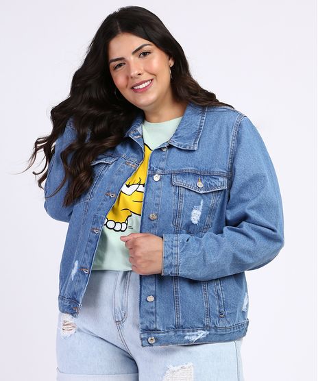 Jaqueta-Jeans-Feminina-Plus-Size-Destroyed-Azul-Medio-9966755-Azul_Medio_1