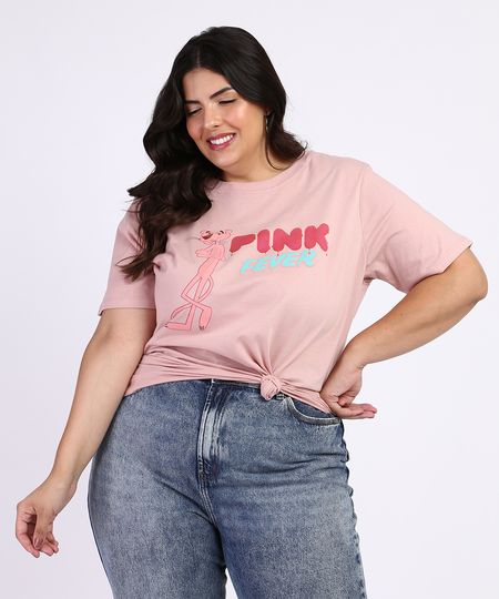 Blusa-Feminina-Plus-Size-A-Pantera-Cor-de-Rosa-Manga-Curta-Rosa-Claro-9964393-Rosa_Claro_1