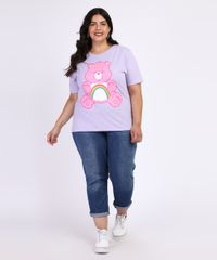 Blusa-Feminina-Plus-Size-Ursinhos-Carinhosos-Manga-Curta-Lilas-9967430-Lilas_3