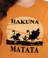 Blusa-Feminina-Plus-Size-Hakuna-Matata-O-Rei-Leao-Manga-Curta-Mostarda-9967433-Mostarda_2