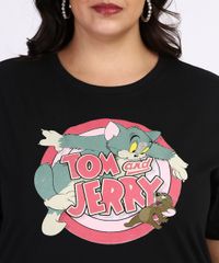 Blusa-Feminina-Plus-Size-Tom-e-Jerry-Manga-Curta-Preta-9967435-Preto_2