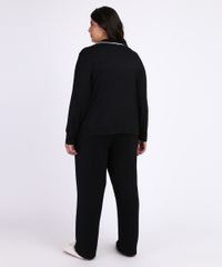 Pijama-Feminino-Plus-Size-Camisa-com-Vivo-Contrastante-e-Bolso-Manga-Longa-Preto-9955076-Preto_2