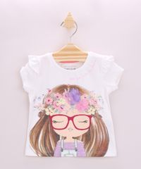 Blusa-Infantil-Menina-Coroa-de-Flores-com-Babados-Manga-Curta-Off-White-9955754-Off_White_1