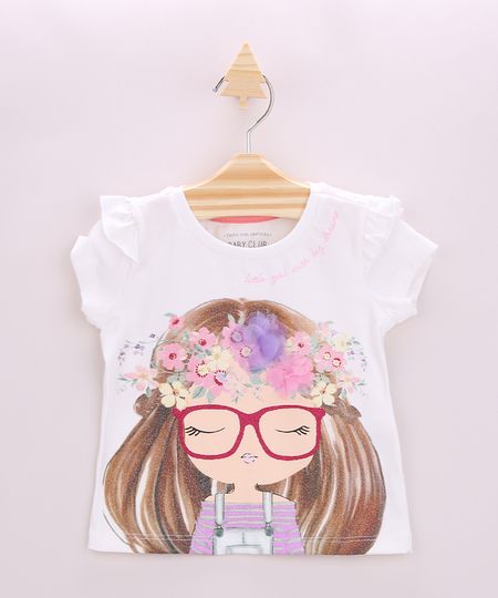 Blusa-Infantil-Menina-Coroa-de-Flores-com-Babados-Manga-Curta-Off-White-9955754-Off_White_1