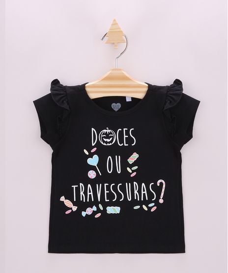 Blusa-Infantil-Halloween--Doces-Ou-Travessuras--com-Babados-Manga-Curta-Preta-9964031-Preto_1