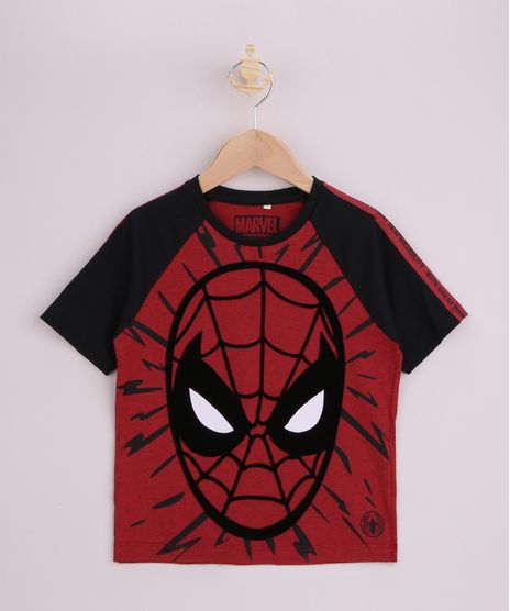 Camiseta-Infantil-Homem-Aranha-Manga-Curta-Raglan-Vermelha-9955389-Vermelho_1