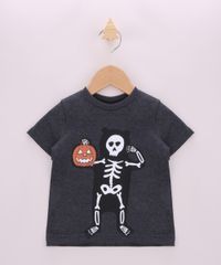 Camiseta-Infantil-Halloween-Esqueleto-com-Abobora-Manga-Curta-Cinza-Mescla-Escuro-9963016-Cinza_Mescla_Escuro_1