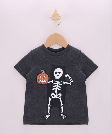 Camiseta-Infantil-Halloween-Esqueleto-com-Abobora-Manga-Curta-Cinza-Mescla-Escuro-9963016-Cinza_Mescla_Escuro_1