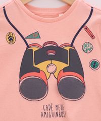 Camiseta-Infantil-com-Estampa-Interativa-de-Binoculo-Manga-Curta-Rosa-Claro-9965787-Rosa_Claro_3