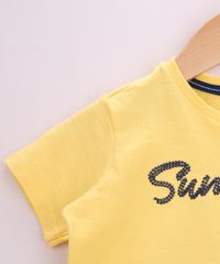 Camiseta-Infantil--Summer--com-Bordado-Manga-Curta-Amarela-9955060-Amarelo_4