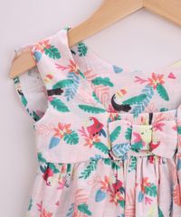 Vestido-Infantil-Estampado-de-Tucanos-com-Babados-Manga-Curta-Coral-9965081-Coral_4