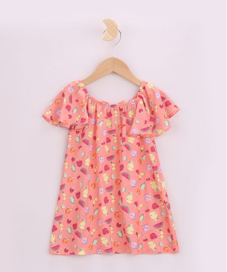 vestido frutas infantil