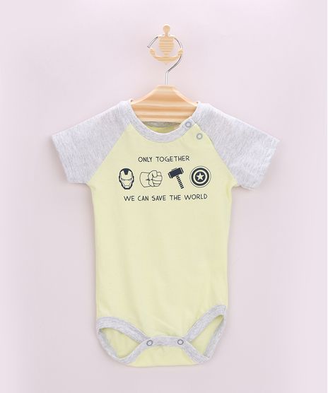 Body-Infantil-Os-Vingadores-Manga-Curta-Amarelo-Claro-9963220-Amarelo_Claro_1