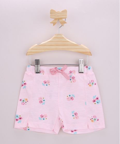 Short-Infantil-Estampado-Floral-com-Cordao-Rosa-Claro-9958878-Rosa_Claro_1